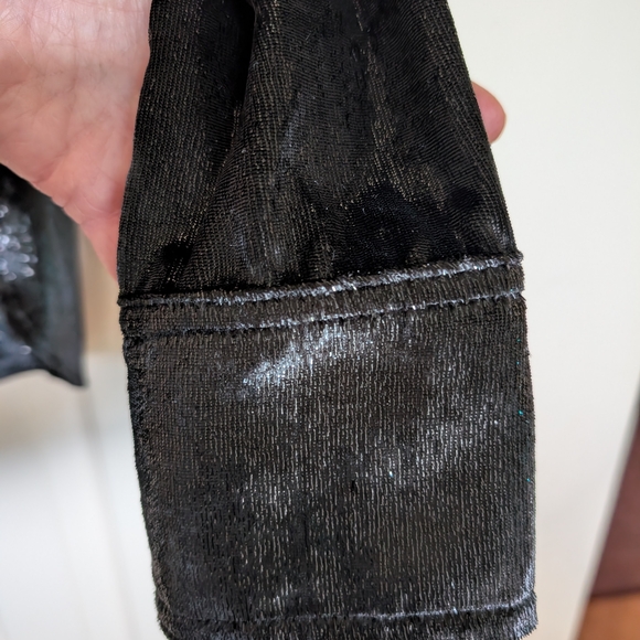 Frame Soft Touch Black Metallic Blouse, Size Large - Picture 7 of 14